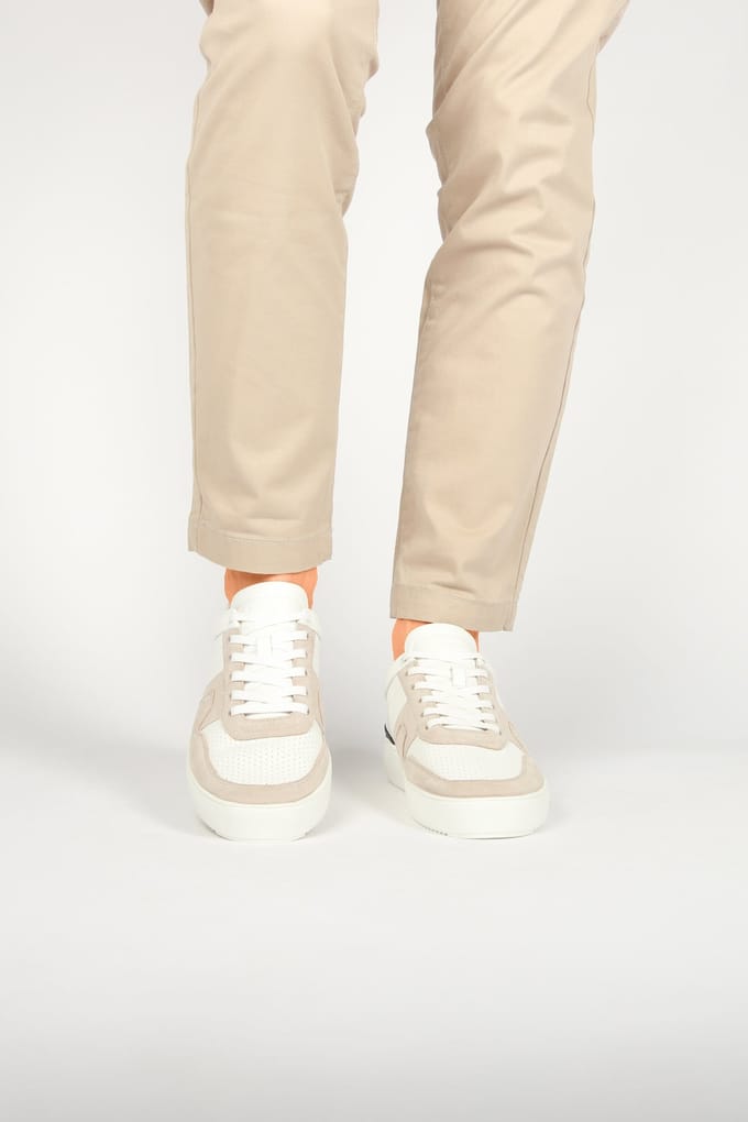 Blackstone MARBLE COLTON - DG513 White Sand - Sneaker (low) - Heren - White - Maat: 41