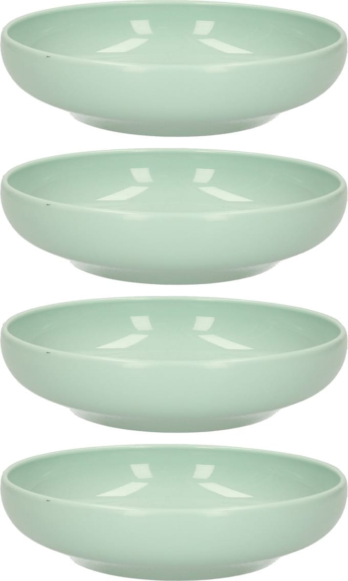 Plasticforte Kommetje/schaaltje - 4x - mintgroen - D16 x 4 cm - 520 ml - kunststof