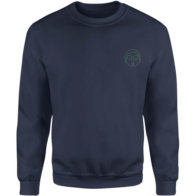 Rick and Morty Morty Embroidered Unisex Sweatshirt - Navy - S