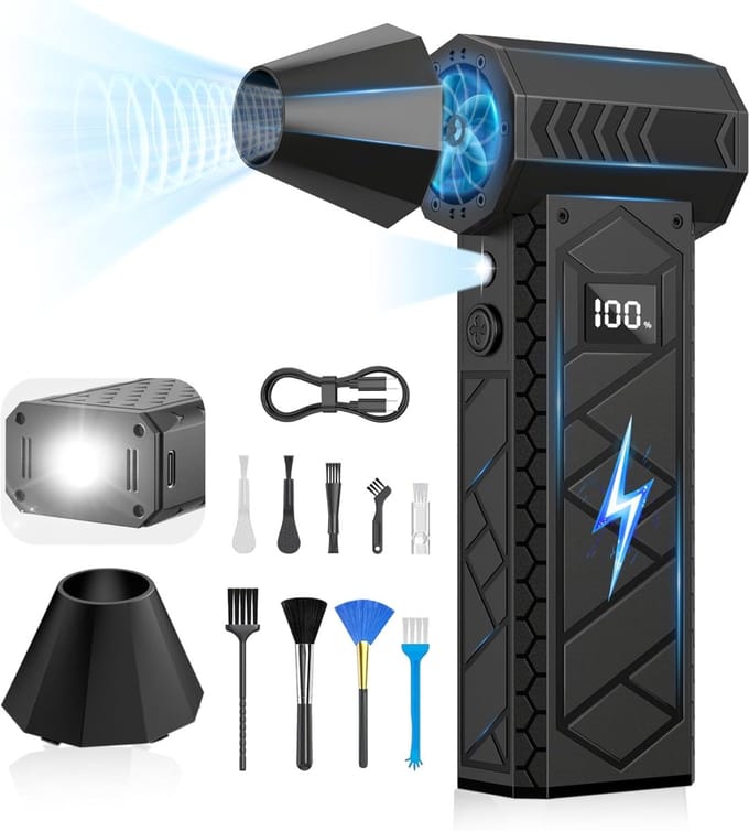 Krachtige Elektrische Luchtblazer met Display en LED Verlichting