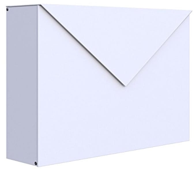 Witte Design Muurbrievenbus met Slot