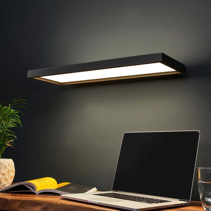 Arcchio - Kantoorverlichting - 2lichts - polystyreen, aluminium - H: 3 cm - zwart, wit - Inclusief lichtbronnen