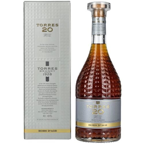 Torres 20 HORS D'AGE Superior Brandy 40% Vol. 0,7l in geschenkverpakking