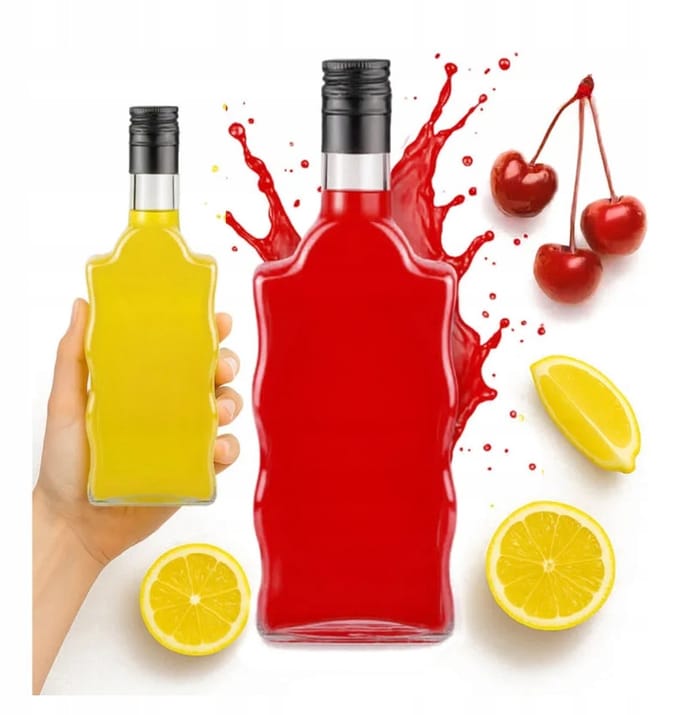 Bimberek Warta Fala - Glazen Fles - 500ml - Uniek Ontwerp