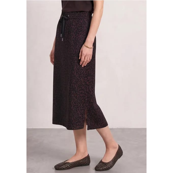 Midirok met elastische tailleband en splitten