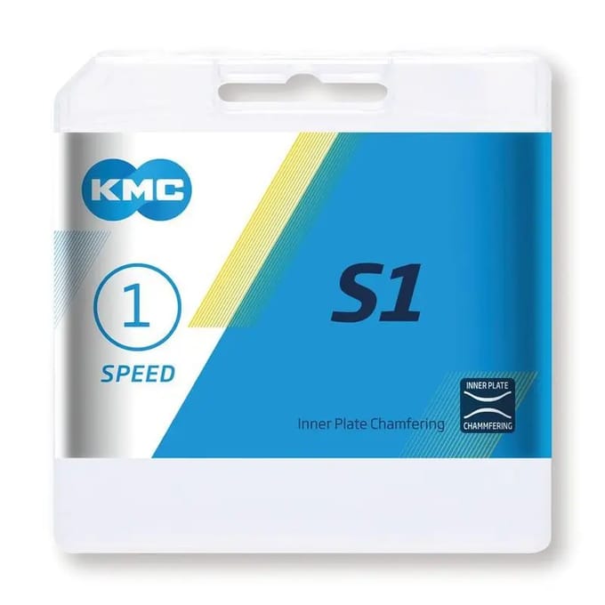 KMC Single speed ketting - anti-drop ontwerp - roestbestendig - 112 schakels - bruin