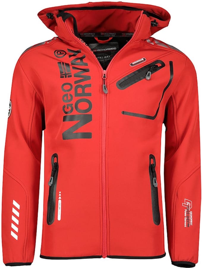 Geographical Norway Softshell Jas Heren Rood/Zwart Royaute - 3XL