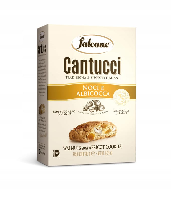 Cantucci walnoot en abrikoos koekjes 180g FALCONE Italiaans