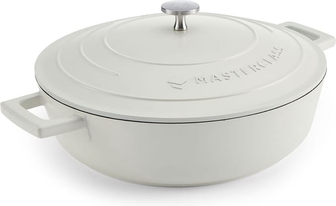 MasterClass Ondiepe braadpan van gegoten aluminium, 4 liter