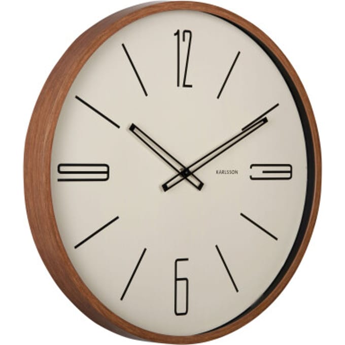 Karlsson - Wall Clock Marcado Large - Bruin - Ø50,8cm