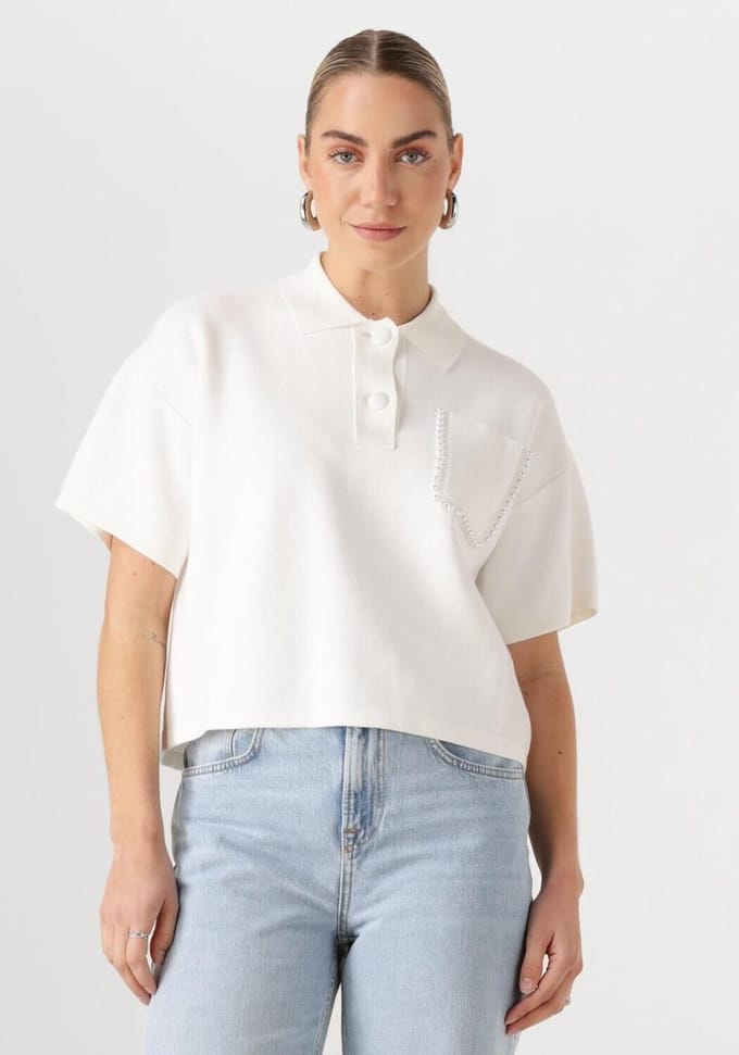 Liu Jo Maglia Chiusa M/l Tops & T-shirts Dames - Shirt - Wit - Maat L