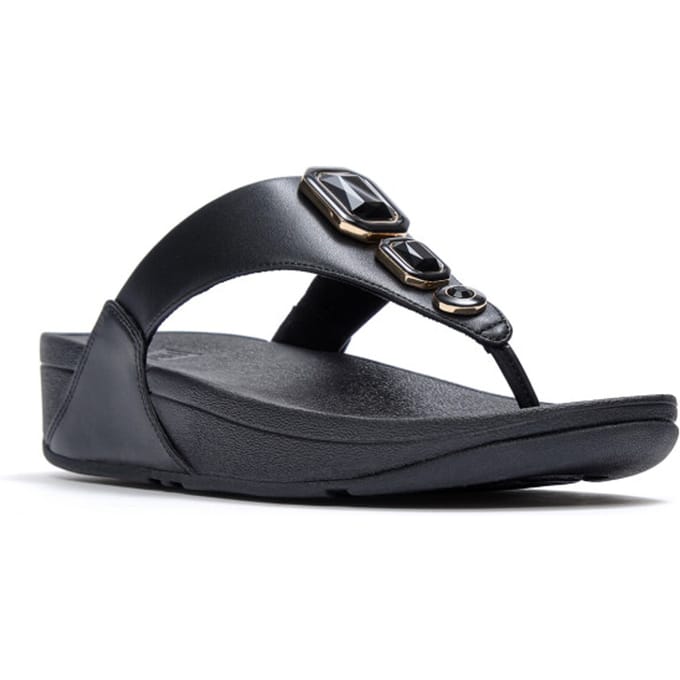 Sandalen met sleehak FitFlop LULU BOLD CRYSTALS TOE-POST