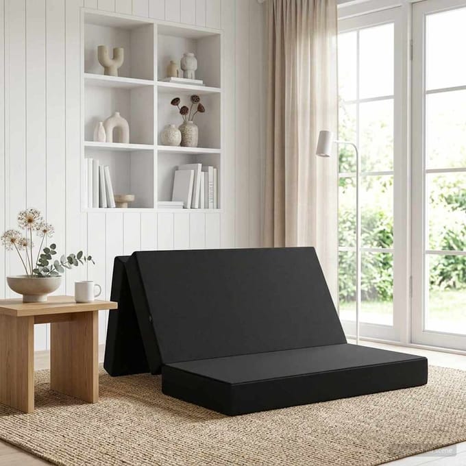 vidaXL - Vouwbare - Sofa - Bed - 160 - x - 67 - x - 45 - cm - Zwart
