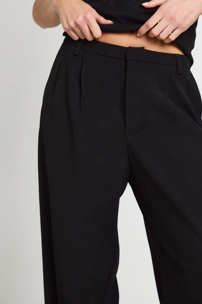 boohoo Dames Wijde pijpenbroek | Zwart | Maat: 44