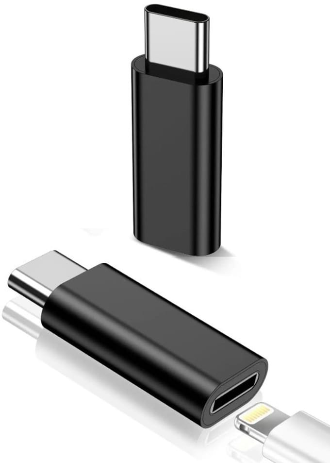 Go Go Gadget - Converter - Lightning naar Usb-C - Compact - 1 stuk - Zwart