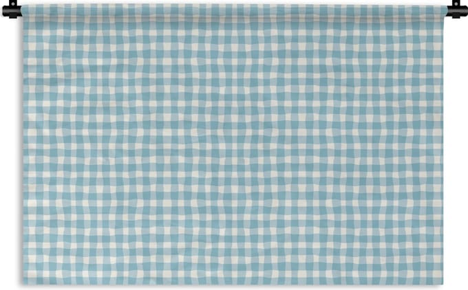 Wandkleed - Wanddoek - Pastel - Blauw - Patronen - 150x100 cm - Wandtapijt