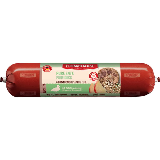 Fleischeslust Sensitiv 6 x 800 g - Pure Eend met appel en amarant