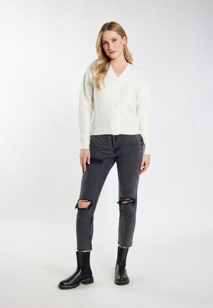 Dreimaster Vest Dames wolwit
