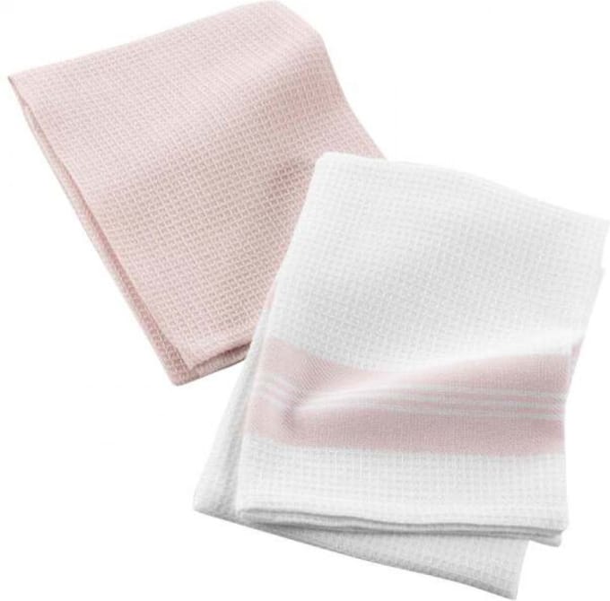 Set van 2 theedoeken | roze