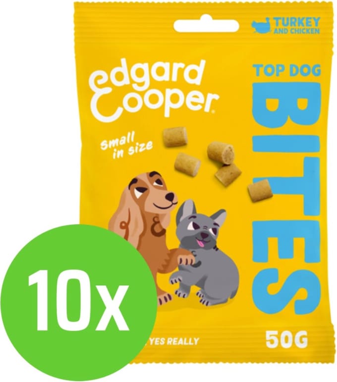 Edgard & Cooper Bite Turkey Small - Hondensnack - 50 gram - 10 verpakkingen
