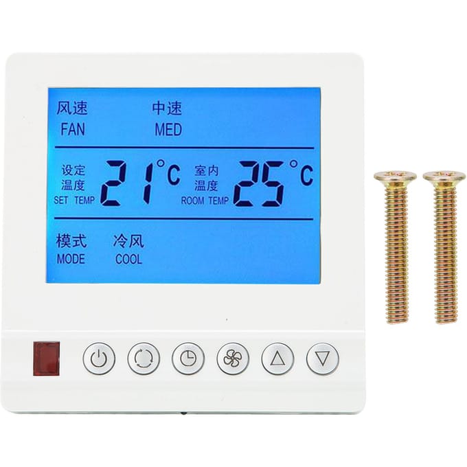 AC220V Slimme Thermostaat Centrale Airconditioning Watertemperatuur Drie-snelheden Schakelaar Thermostaat voor blue