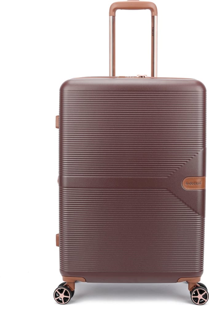 Decent Stella Middelgrote Koffer - 67 cm - 78/93 Liter - Expandable - TSA Slot - Bruin