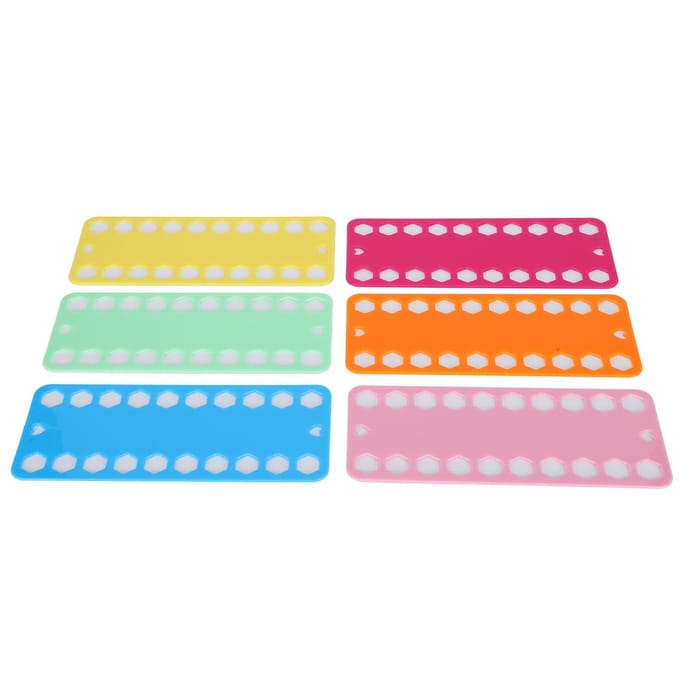 12 Stuks Kruissteek Draad Organizer Kleur Plastic 20 Gaten Floss Klos Opwindplaat blue