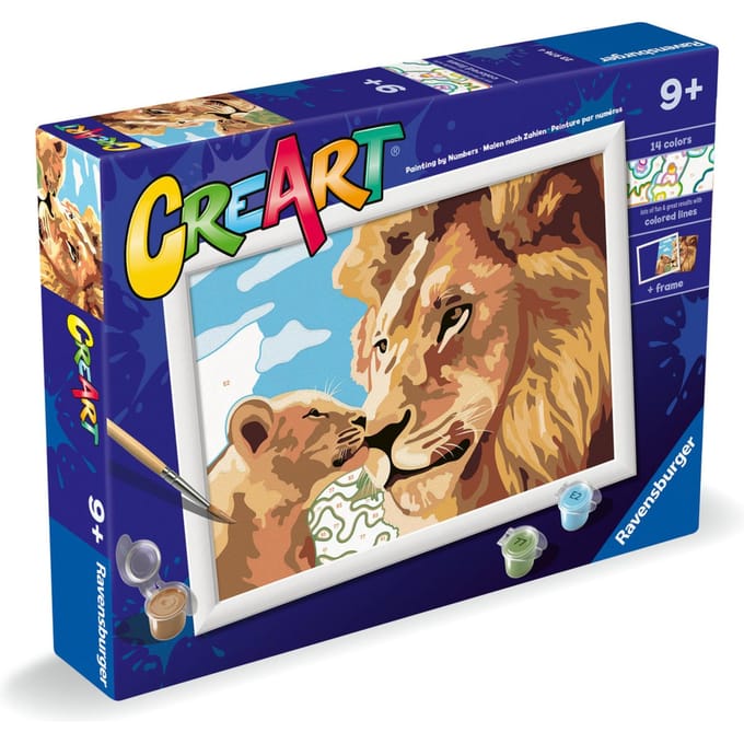 Ravensburger - Lion and Baby - CreArt Schilderen op Nummer - 9+ Jaar