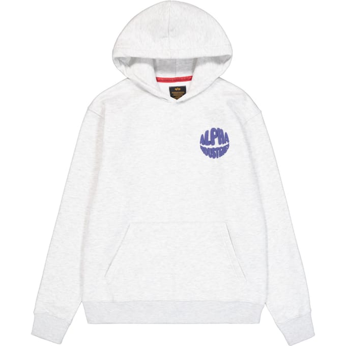 Hoodie met logo gedrukt op de achterkant Alpha Industries