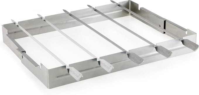 Barbecook - Brochettehouder - Geschikt voor 5 brochettes - RVS - 35.5x26.5x4.5cm