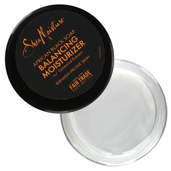 SheaMoisture, Afrikaanse Zwarte Zeep, Balancerende Moisturizer, 57 g (2 oz) gray