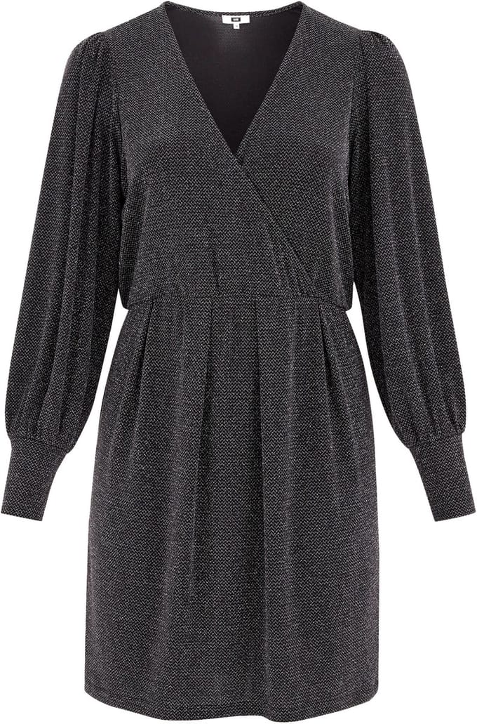 WE Fashion Dames jurk met glittergaren - Curve