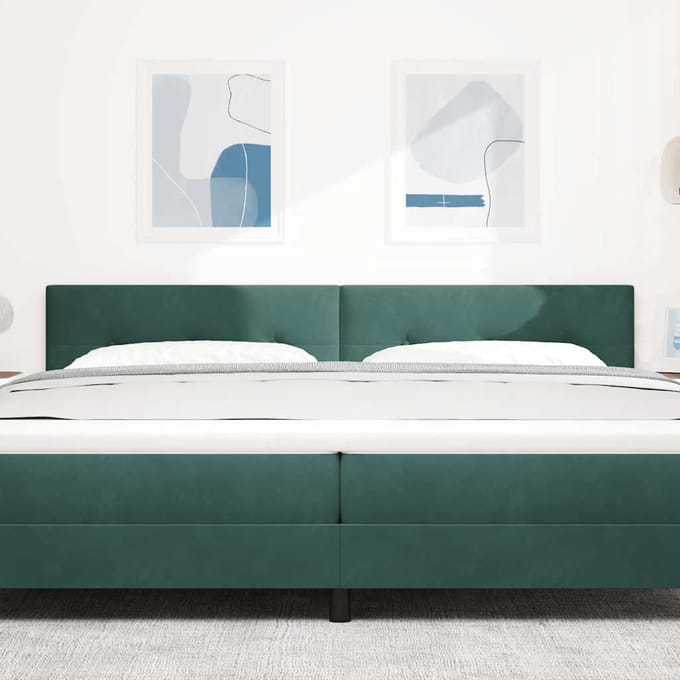 vidaXL - Hoofdbord - Donkergroen - 200 - cm - Fluweel