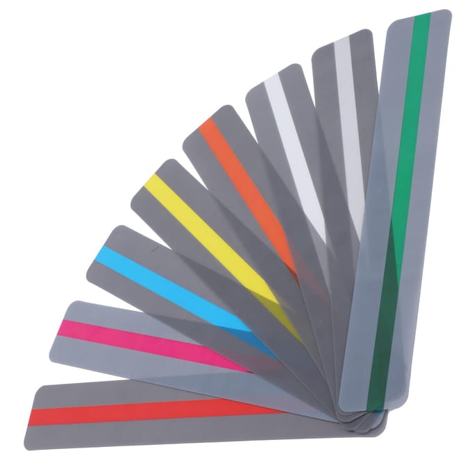 8 Stuks Leesstroken Geleide Markering Gekleurde Overlays Boekenlegger Plastic Hulpmiddel Klein gray