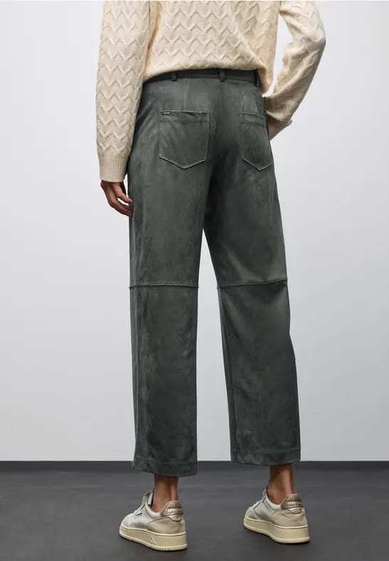 Fluwelen broek met rechte pijpen