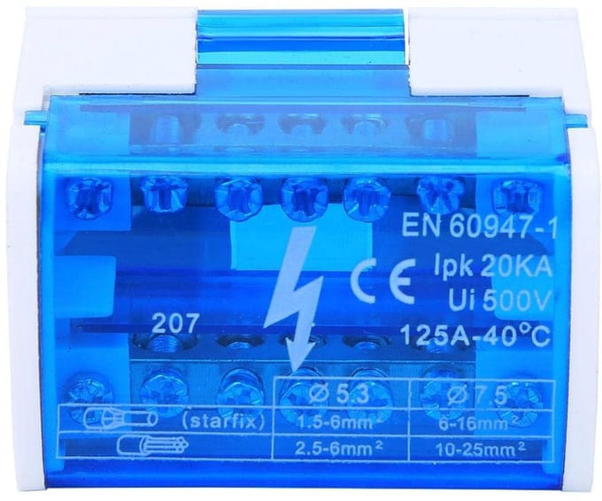 Dailygoody - Junction Box - Terminal Verdeeldoos - Veiligheid en gebruiksgemak - Compact formaat - 100A capaciteit - Ideaal voor elektrische installat