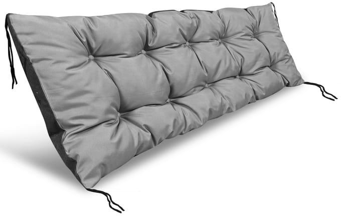 Tuinkussen 150x50 cm voor schommelbank pallet waterdicht grijs