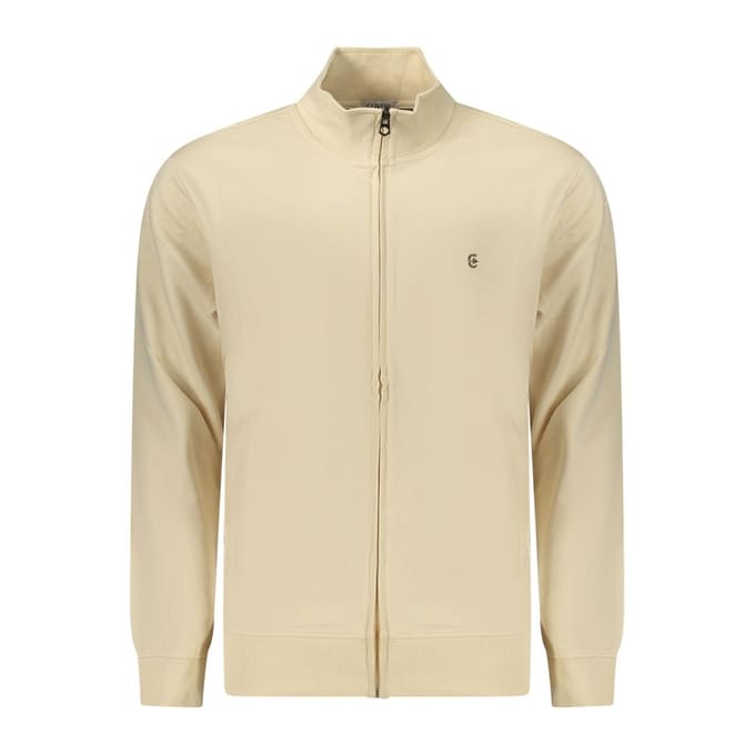 Coveri Bewegende Beiger Katoenen Heren Sweatshirt