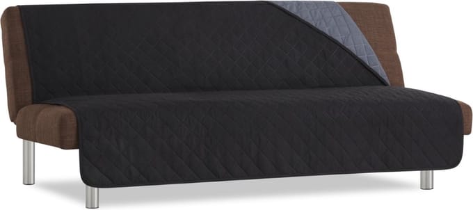 Duo Click Clack - Bankbeschermer zonder armleuningen - 100cm breed - Zwart - Twee kanten te gebruiken