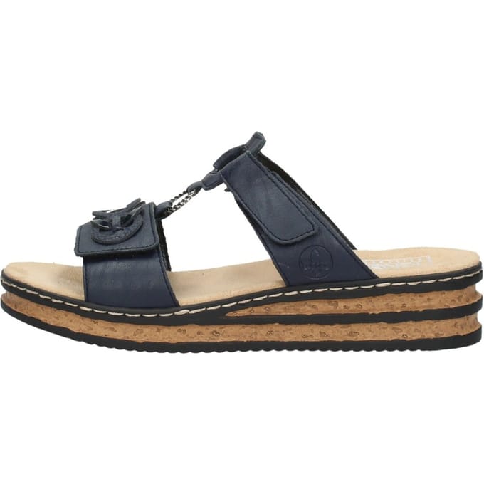 Rieker Ring Slippers blauw Synthetisch - Dames - Maat 38
