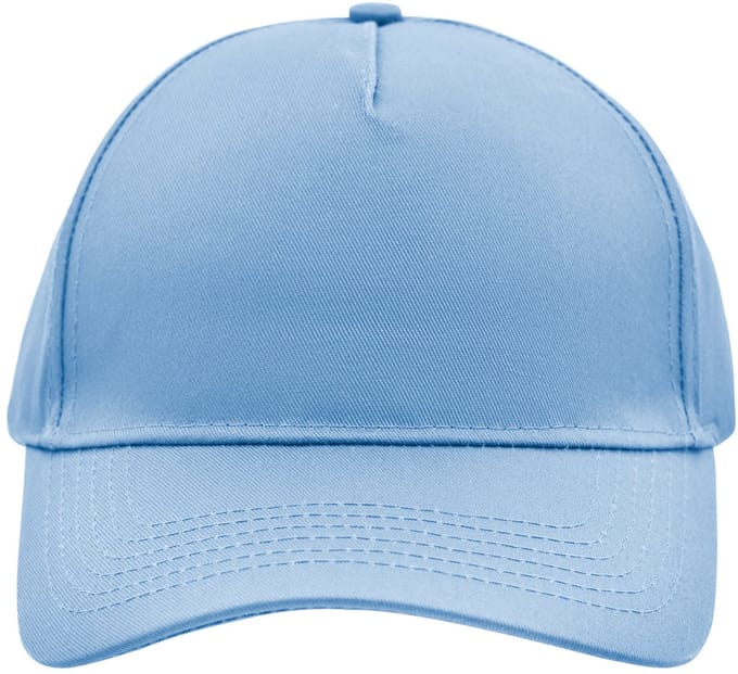 5 panel baseball pet licht blauw