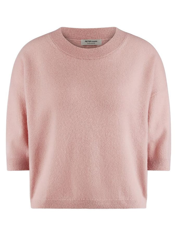 Trui ronde hals 100% kasjmier Van Peter Hahn roze