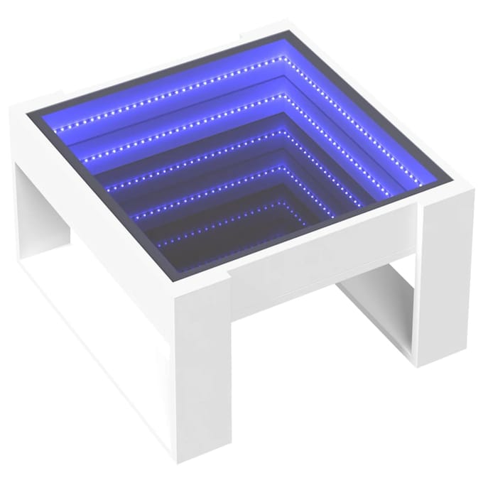 vidaXL - Salontafel - met - Infinity - LED - 50x53x30 - cm - wit