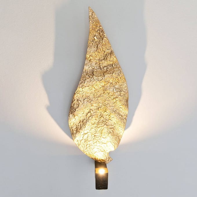 Holländer LED wandlamp Gamba in bladvorm