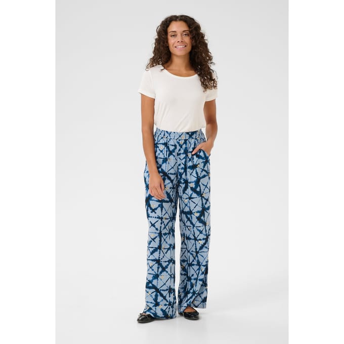 Casual broek Relaxed fit Blue Batik blue