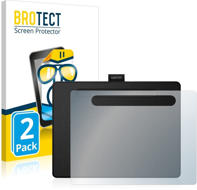 BROTECT - Screenprotector voor Wacom Intuos M - Folie Beschermfolie transparant 2 Stuks