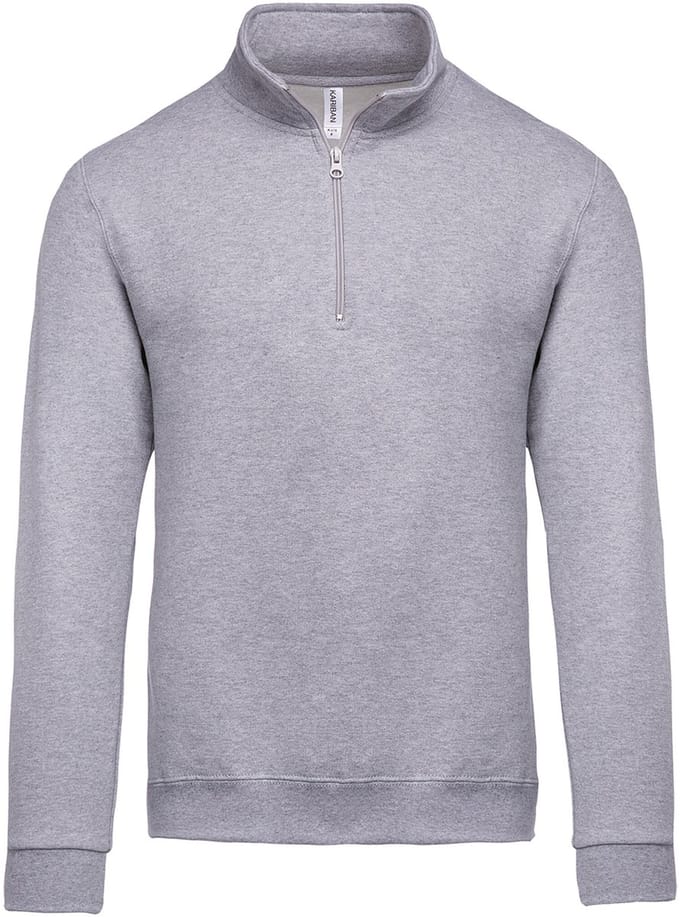 Kariban Sweater met ritskraag K478 - Oxford Grey - L