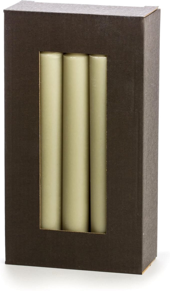 Dinerkaarsen -10 stuks - Eucalyptus- 2,2 x 19 cm - Rustik Lys‎‎