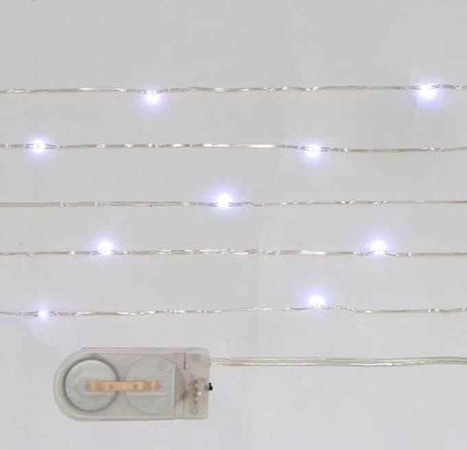 Koper LED licht 20 LED helder Wit op 2xCR2032 (1 st)