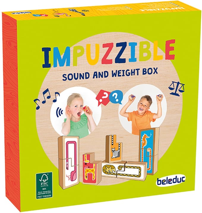 Combipuzzel gewicht & geluid Impuzzible - Beleduc - vanaf 3 jaar